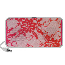 Red Lace Notebook Speakers