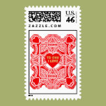 Red Lace Valentine Postage Stamp