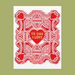 Red Lace Valentine Postcards