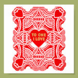 Red Lace Valentine Poster