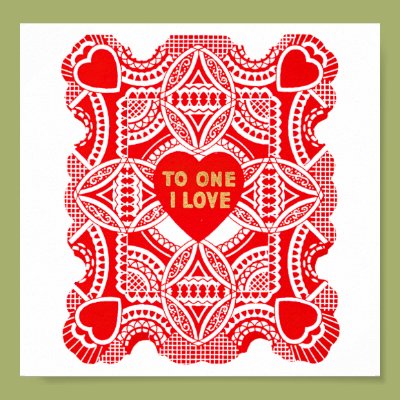 Red Lace Valentine Poster Zazzle_print