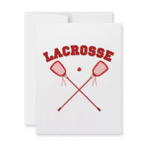 Red Lacrosse Logo Custom Announcement