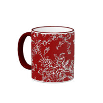 Red Lacy Mug by litabug Red Lacy Mug