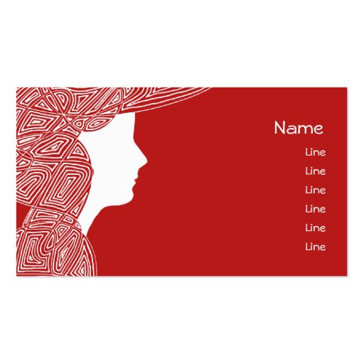 Red Lady Business Card (front side)