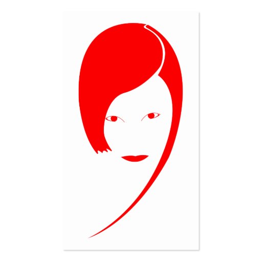 red lady business cards