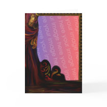 Red Lady - Greeting Card Template by Flynn_the_Cat Red Lady - Greeting Card Template