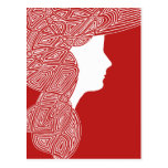 Red Lady Post Cards