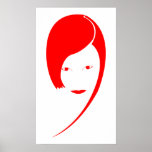 red lady print