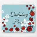 Red Ladybugs Mousepad by Customizables Red Ladybugs Mousepad