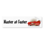Red Land Speed Car Master at Faster Bumper Sticker