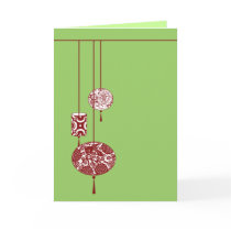 Red Lanterns Christmas Card