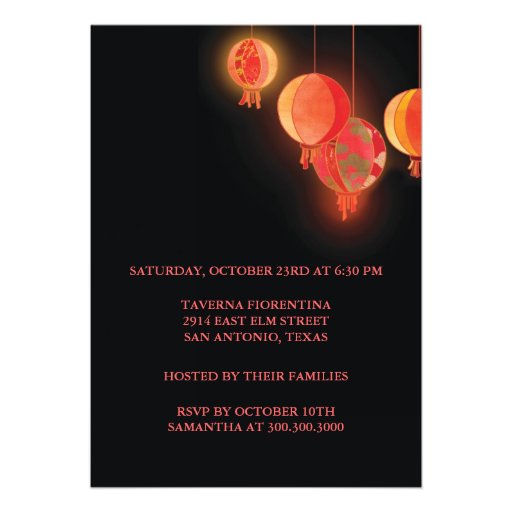 Red Lanterns: Engagement Invitations