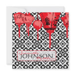 Red Lanterns Wedding Invite Square