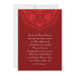 Red Latin Pattern Quinceanera Invitations