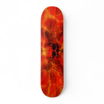 Red Lava Burst Winged Skull skateboards by gmlehmann Red Lava Burst Winged Skull skateboards