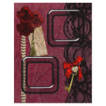 Red Leather and Black Lace Scrap book page,Flyer
