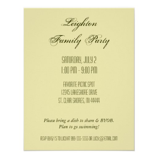 Red Leaves Family Reunion Custom Invitation