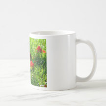 Red Leaves in Green Grass Mug