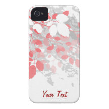 Red Leaves - Personalize iPhone 4 Case-Mate Case