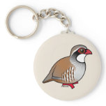 Red-legged Partridge Basic Keychain