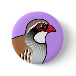 Red-legged Partridge Round Button
