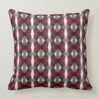 Red Lens Pattern, Front and Back Pattern Pillow