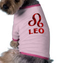 Red Leo Horoscope Symbol pet clothing by sun_signs Red Leo Horoscope Symbol pet clothing