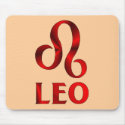 Red Leo Horoscope Symbol mousepads by sun_signs Red Leo Horoscope Symbol mousepads