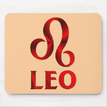 Red Leo Horoscope Symbol mousepads by sun_signs Red Leo Horoscope Symbol mousepads