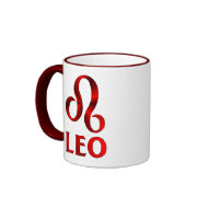 Red Leo Horoscope Symbol mug