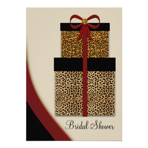 Red Leopard Gifts Leopard Bridal Shower Invites