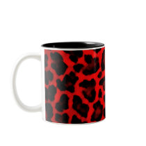 Red Leopard Print Mug
