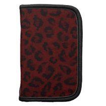 Red Leopard Skin Folio Planner