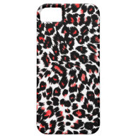 Red Leopard Spots Pattern iPhone 5 Case