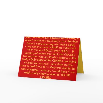RED LETTER DAY GREETING CARD by holycrocodile