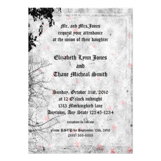 Red Letter Day Goth Wedding Invitation