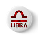 Red Libra Horoscope Symbol buttons by sun_signs Red Libra Horoscope Symbol buttons