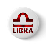Red Libra Horoscope Symbol buttons
