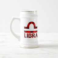Red Libra Horoscope Symbol mug