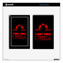 Red Libra Horoscope Symbol Skins For Kindle Fire