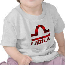 Red Libra Horoscope Symbol T-shirt