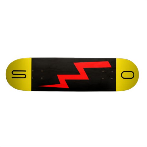 Red Lightning Bolt Skateboard Zazzle