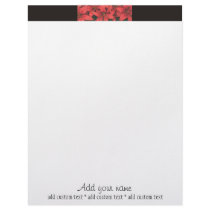 Red Lilies on Black letterhead