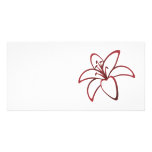 Red Lily Custom Photo Card