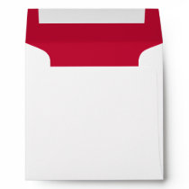 Red Lined Square Envelope