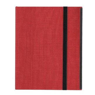 Red Linen Fabric Texture iPad Folio Case