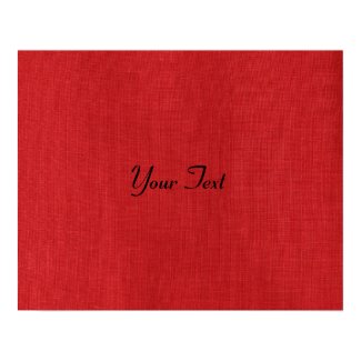 Red Linen Fabric Texture Poster