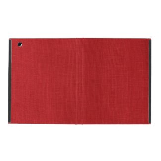 Red Linen Texture Photo iPad Folio Case
