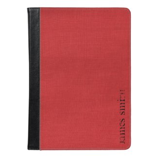 Red Linen Texture Photo with Your Name