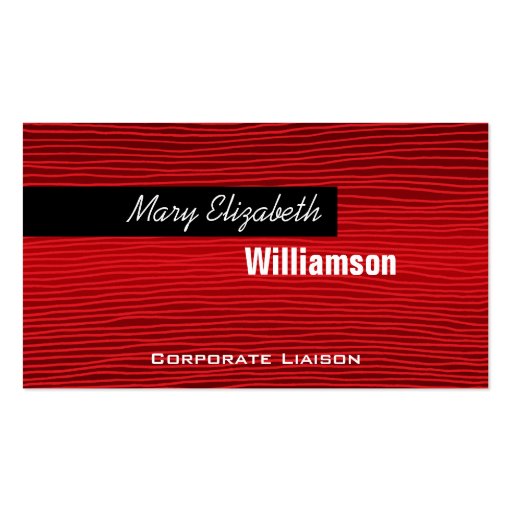 Red Lines Modern Professional Business Cards